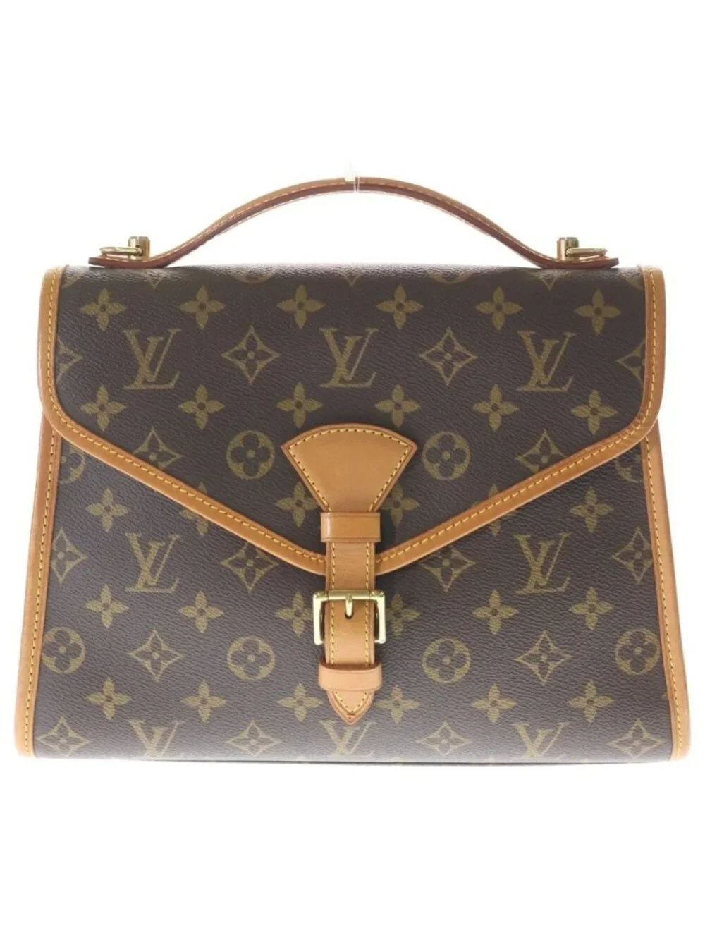 Louis Vuitton Monogram Bel Air 2-Way Shoulder Bag Brown Leather Gold